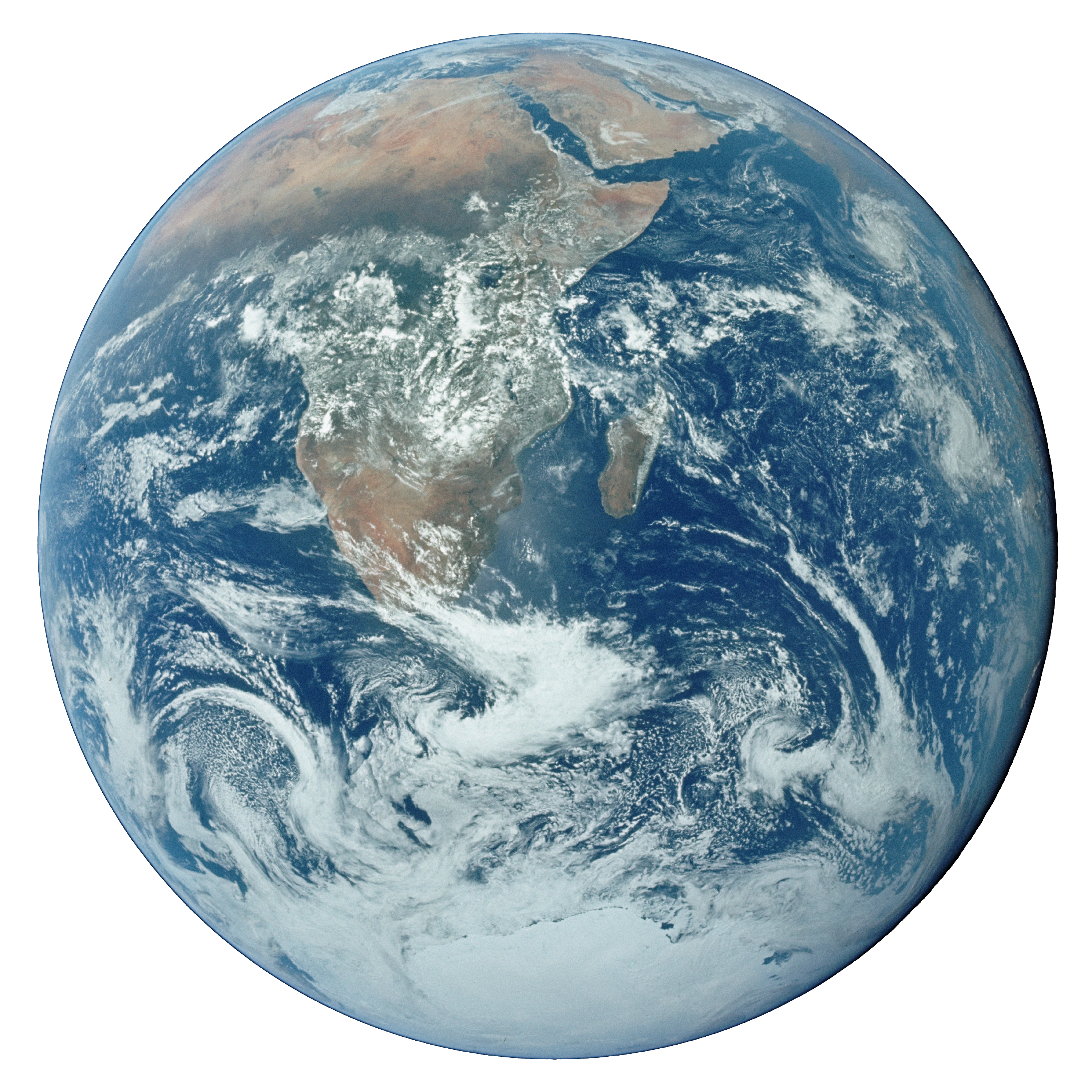 Blue marble photo of earth